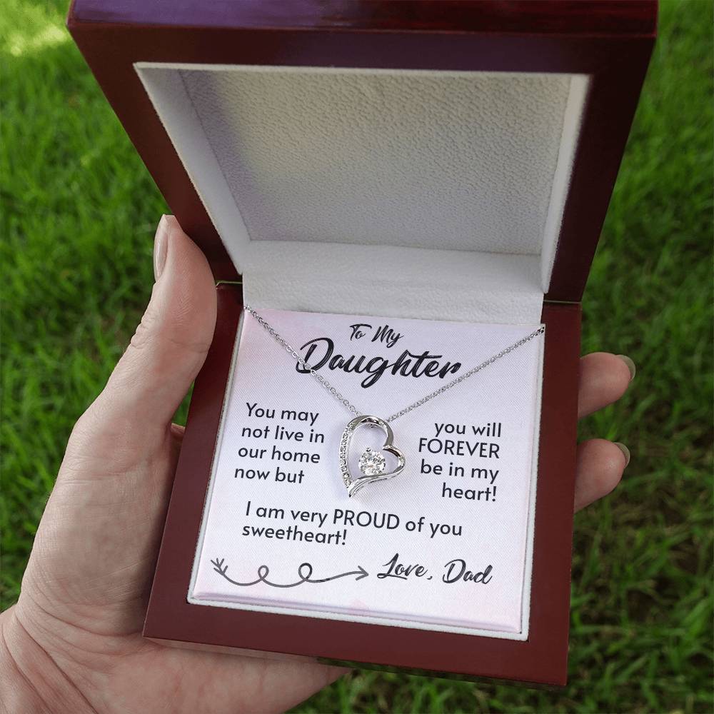 For My Daughter-Proud Dad-Forever Love Necklace