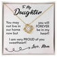 For My Daughter-Proud Mom-Love Knot Necklace