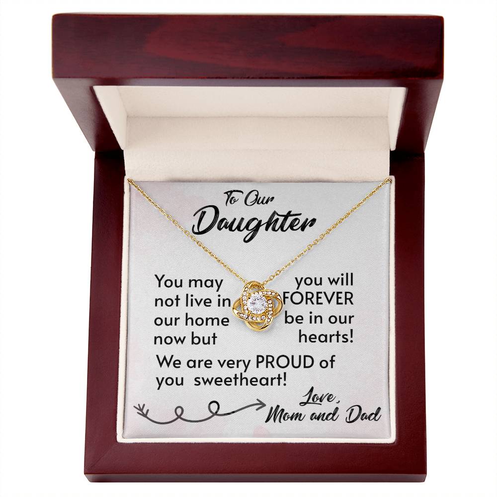 For Our Daughter-Proud Parents-Love Knot Necklace