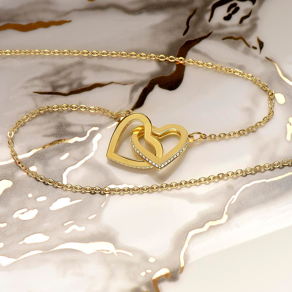 For My Wife-Soulmate-Interlocking Hearts Necklace