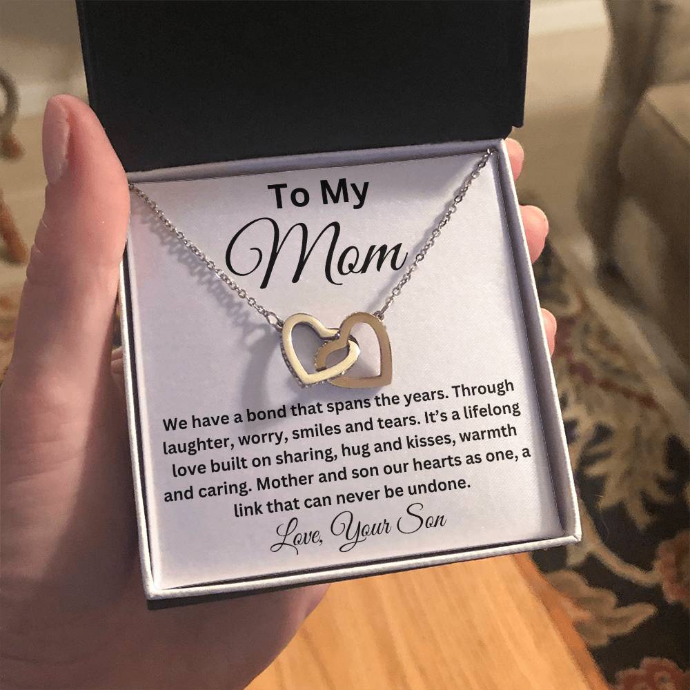 To My Mom-Interlocking Hearts Necklace-The Bond We Share