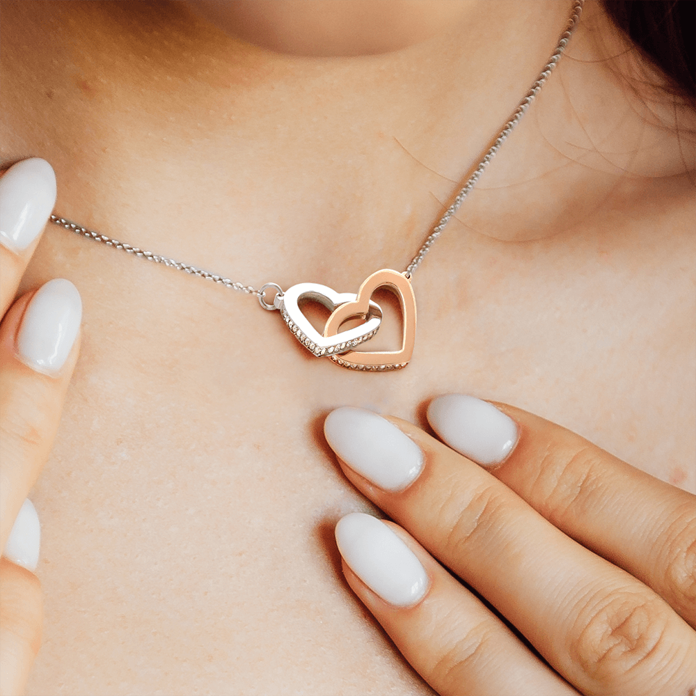 To My Mom-Interlocking Hearts Necklace-Selfless Love