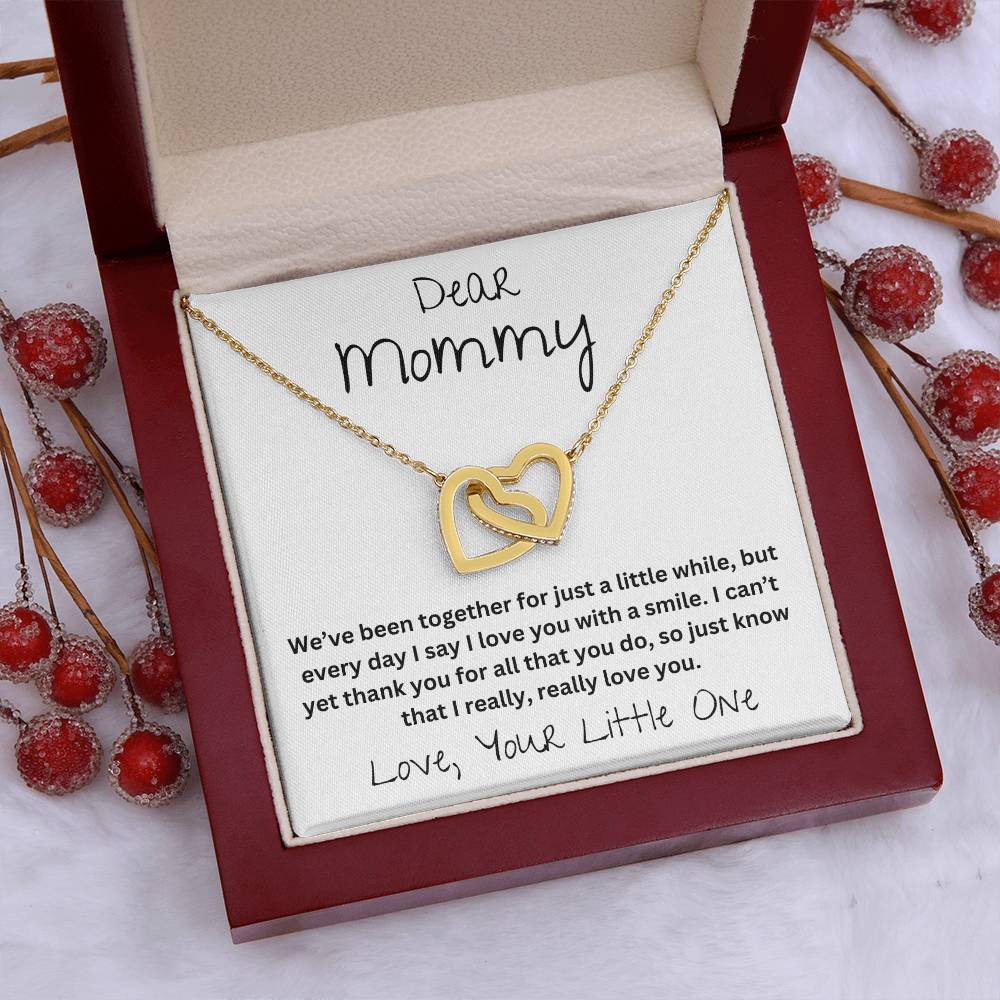 To My Wife From Us With Love-Interlocking Hearts Necklace