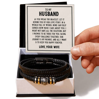 For My Husband-Our Journey-Love You Forever Bracelet