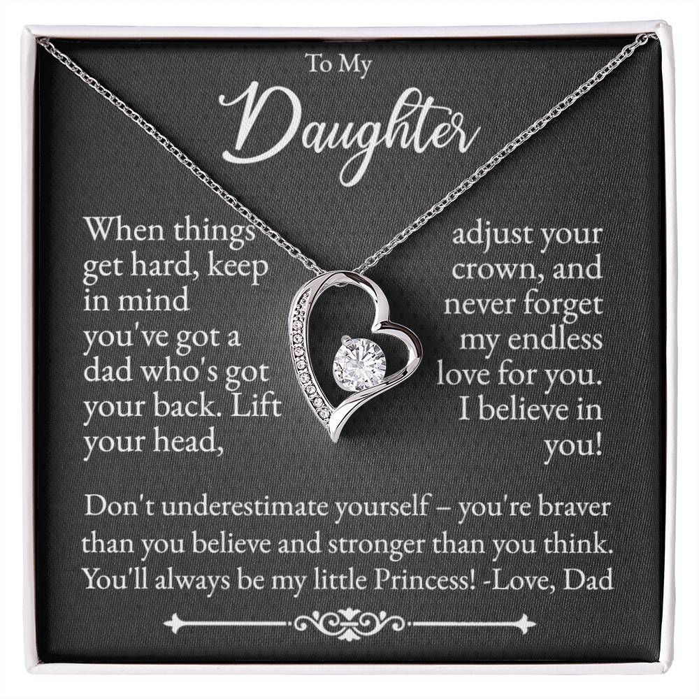 For My Daughter-Warrior Princess-Forever Love Necklace