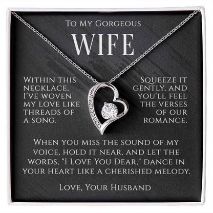 For My Wife-Cherished Melody-Forever Love Necklace