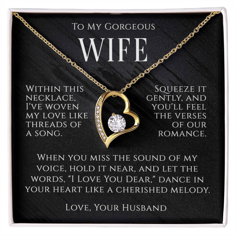 For My Wife-Cherished Melody-Forever Love Necklace