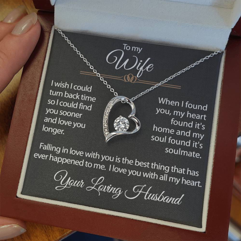 For My Wife-Loving Husband-Forever Love Necklace