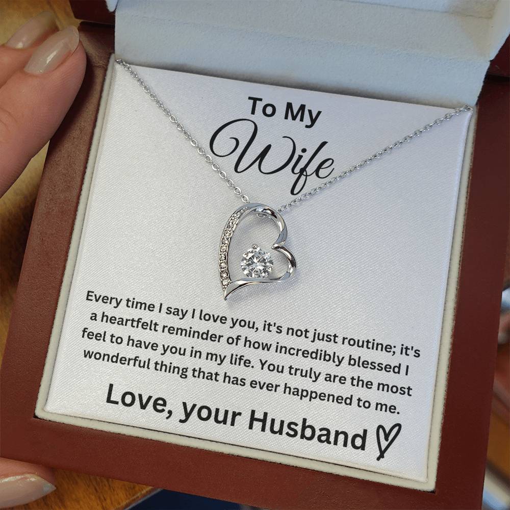 To My Wife-Reminder-Forever Love Necklace