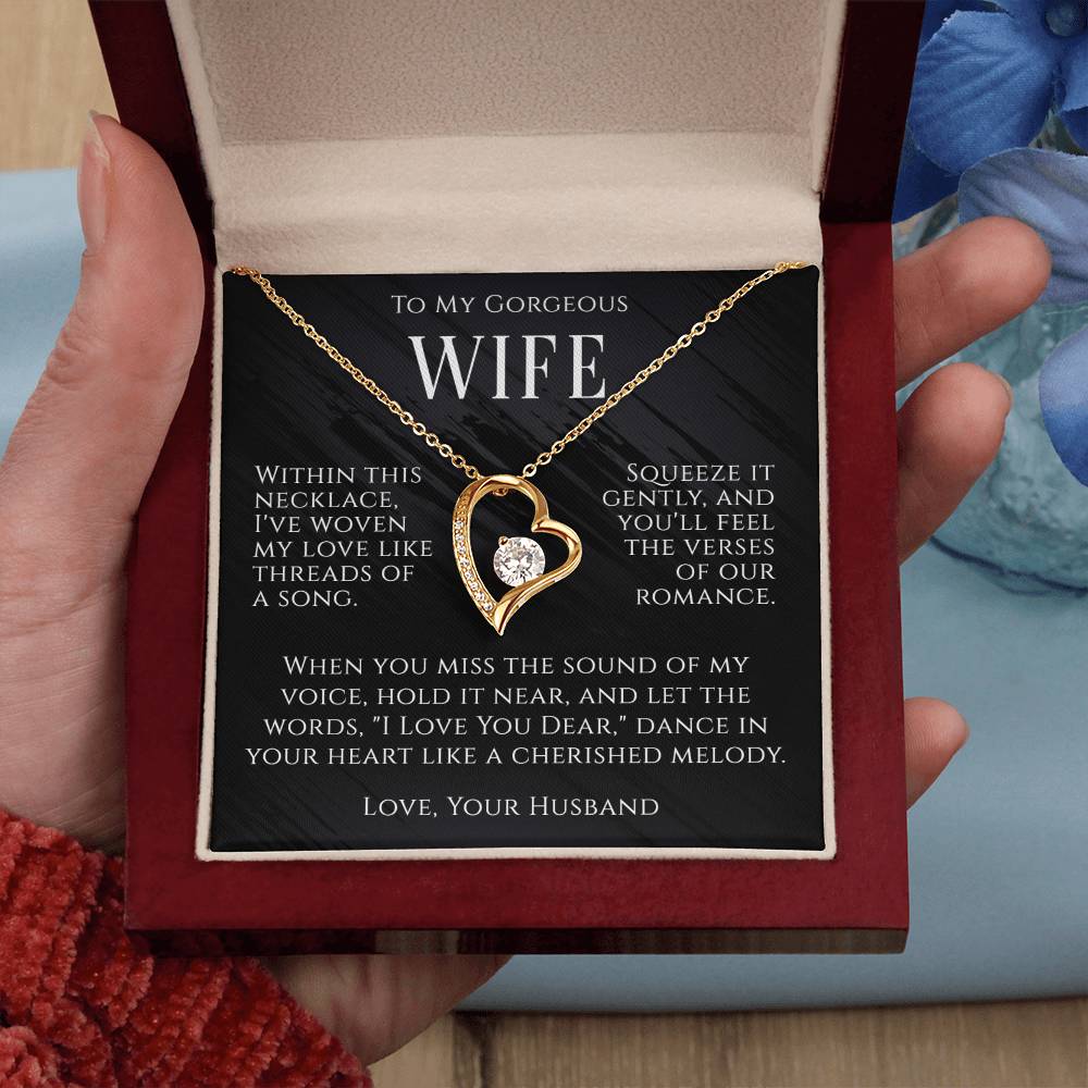 For My Wife-Cherished Melody-Forever Love Necklace