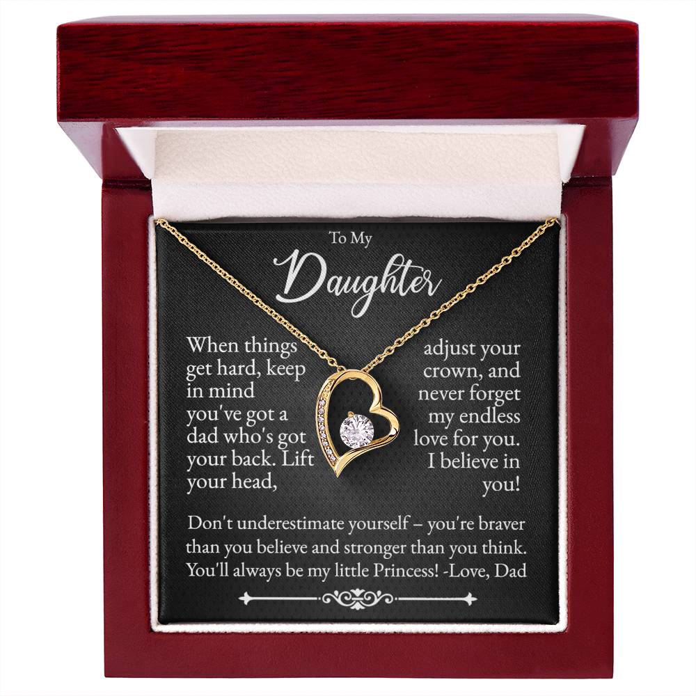 For My Daughter-Warrior Princess-Forever Love Necklace