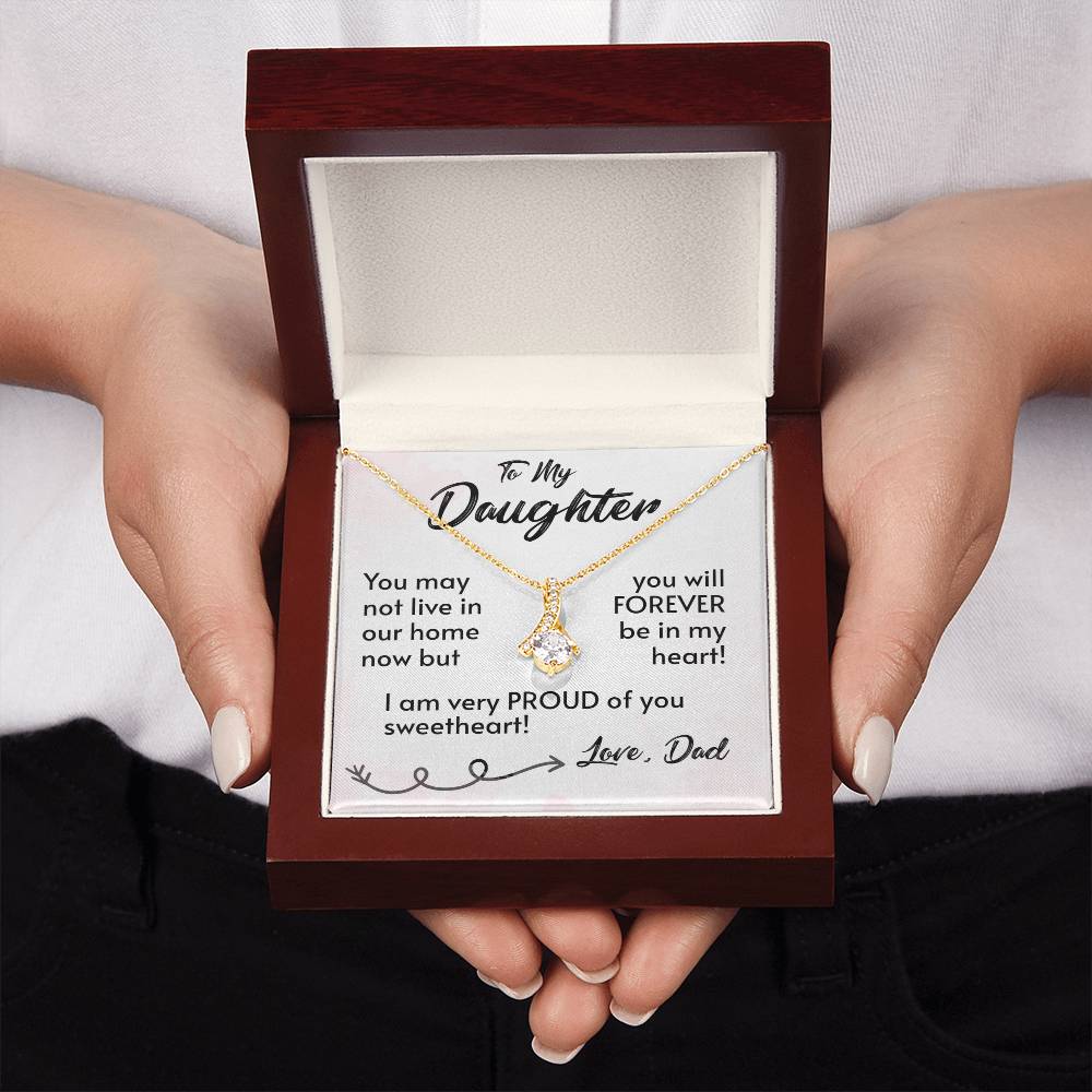 For My Daughter-Proud Dad-Alluring Beauty Necklace