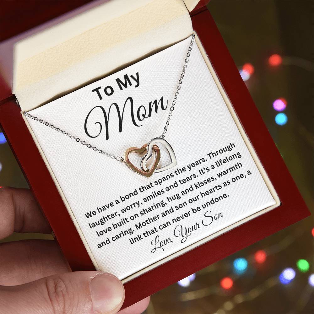 To My Mom-Interlocking Hearts Necklace-The Bond We Share