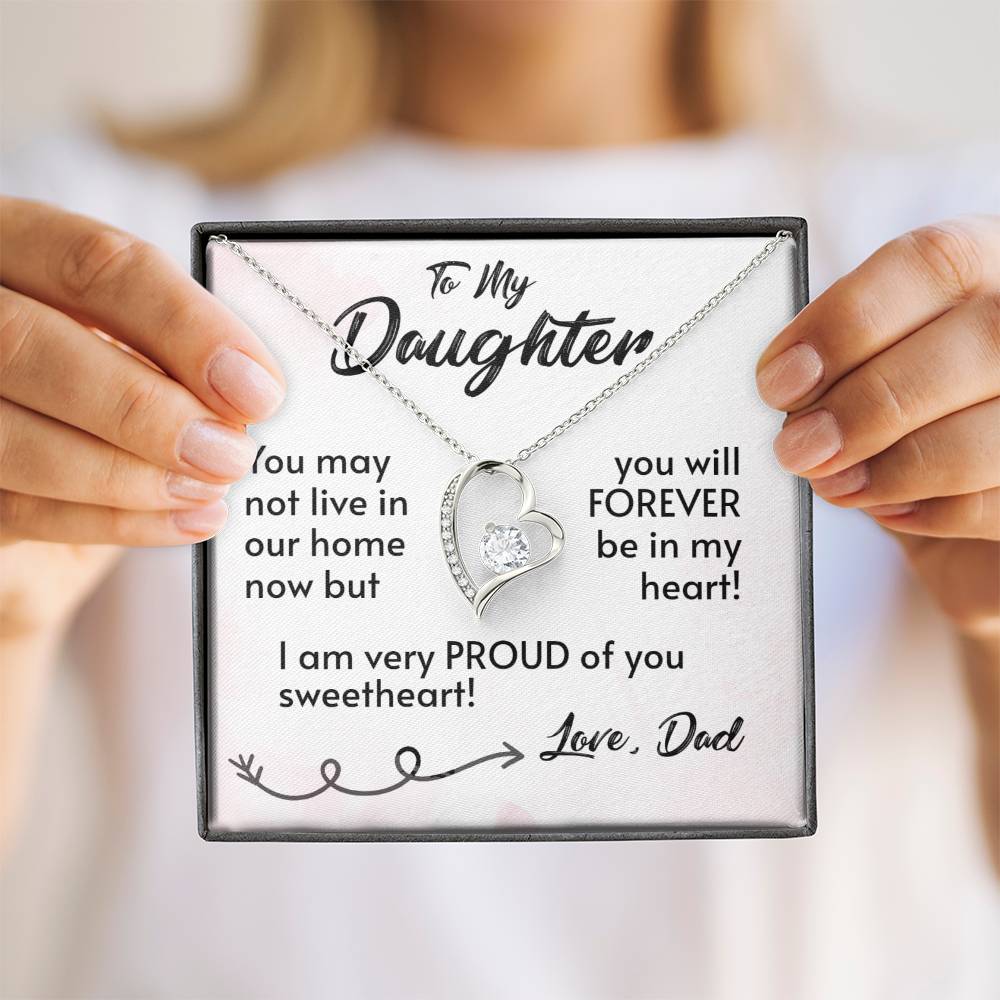 For My Daughter-Proud Dad-Forever Love Necklace