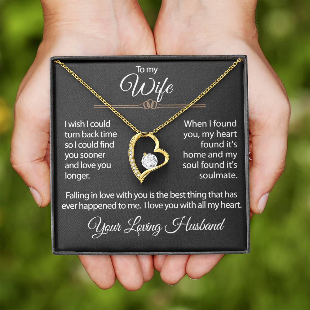 For My Wife-Loving Husband-Forever Love Necklace