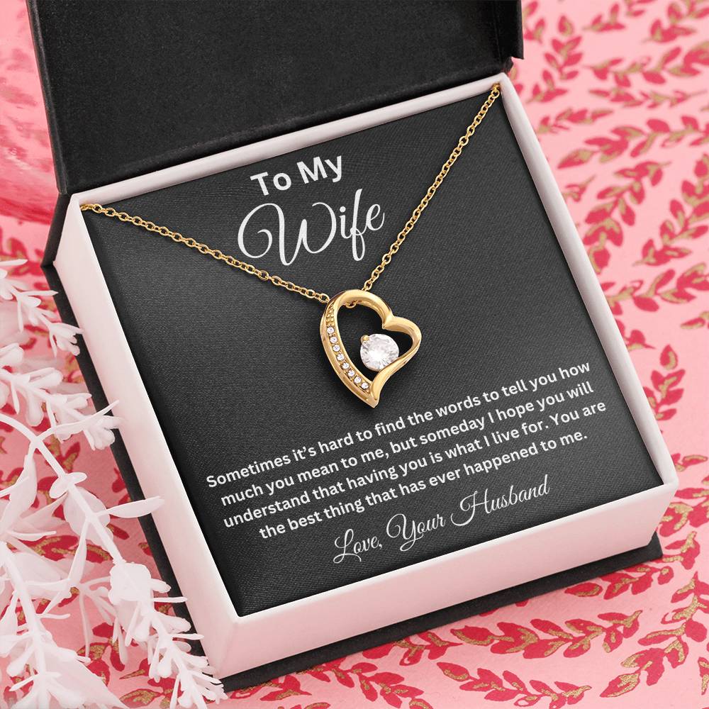 To My Wife-Cherished Heart Necklace